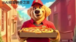 ORANGE CAT🐱🍕Poor Dog Gets Revenge on Evil Customer#aicat #cartoon #funny #cute #pizza #fyp