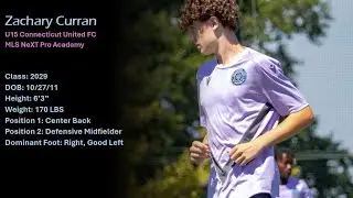Zach Curran - Fall 2025 U15 MLS NeXT Highlights for CT United FC