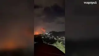 Imagen de los bombardeos sobre CARACAS