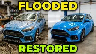 Rebuilding The Cheapest Flooded Ford Focus RS In 10 Minutes