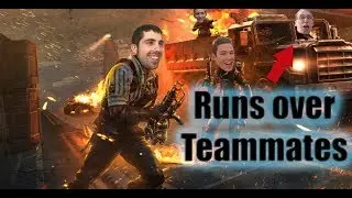 Noob runs teammate over twice - jetpack blackout gameplay