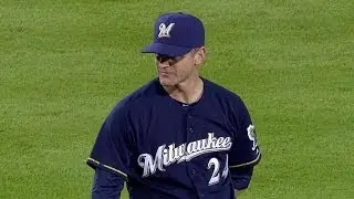 Infielder Overbay pitches final out of 8th