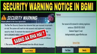 SECURITY WARNING NEW NOTICE IN BATTLEGROUNDS MOBILE INDIA || AB HOGA HACKERS BAN 🔥