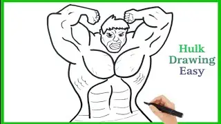 How to Draw Hulk Easy for Kids | Marvel Hulk Drawing Step by step
