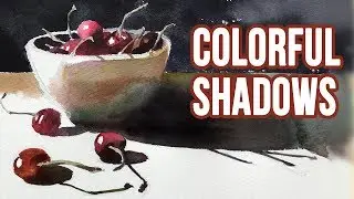 Learn to Paint COLORFUL SHADOWS in Watercolor