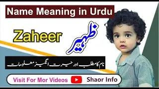Zaheer Name Meaning In Urdu Shaor Info || Zaheer Name Ka Kya Matlab Hai? || ظہیر نام کا کیا مطلب ہے؟