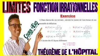 1️⃣FONCTIONS IRRATIONNELLES💖 LIMITES 💙 (lever l'indétermination)