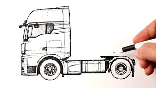 How to draw a MAN Truck