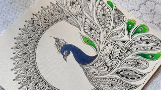 Peacock Mandala 🦚💕 l Peacock Mandala Art Step by Step☺️☺️ l #mandalaart #art #peacock #love #peace