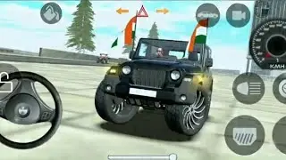 Modified mahindra Thar dollar song android phone black thar wheels light 