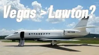 COLD day in Lawton -Plane Spotting -Falcon 2000 Landing and Take off 