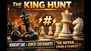 🔥 THE KING HUNT | Knight Sacrifice + Lightning Fast Checkmate!
