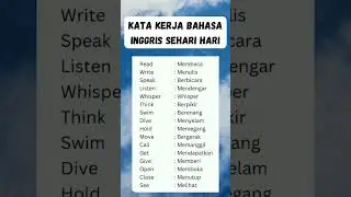 kata kerja bahasa inggris sehari hari
