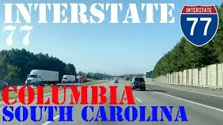 I-77 South - Columbia - South Carolina - 4K Highway Drive