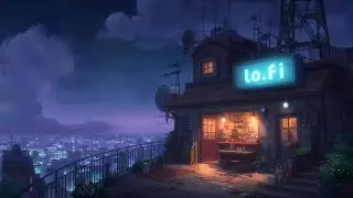 Sleepy Lofi Ambient Radio 🌃 Stress Relief Beats for Nap, Rest & Sleep 🌧️ Heavy Rain Noise