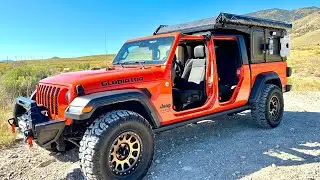 Overland camper Harker Outdoors EDC Jeep Gladiator Freedom top removal