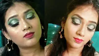 Dramatic Green Cut Crease Eye Look