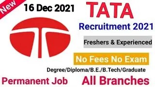 tata Jobs|Mechanical jobs Graduate jobs |b tech jobs | Job vacancy 2021|tata Jobs 2021|Fresher