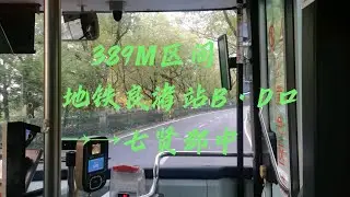 【杭州公交】下文化村一线通，寻文章，探七贤，短线魅力&mdash;&mdash;389M区间（地铁良渚站B&middot;D口&rarr;&rarr;七贤郡中）8倍速全程展望 2