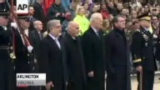 Visiting Afghan President Ashraf Ghani has laid a wreath at the Tomb of the Unknown Soldier.  (March