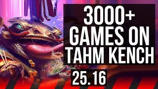 TAHM KENCH vs TRUNDLE (TOP) | 7/0/13, 3000+ games, Godlike | KR Master | 25.16
