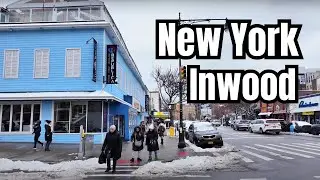 ❄️ Inwood New York Winter Stroll | 4K Snowy Walking Tour