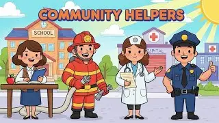 Community Helpers 👩&zwj;🏫👩&zwj;🚒 | Fun Learning Song for Kids | Happy Tales & Tunes