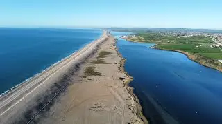 CHESIL BEACH BY DRONE