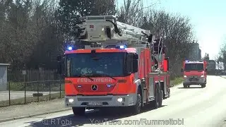 Leipzig Fire Department High Rise Rescue Team Response - 3 fire trucks responding [GER | 3.2022]