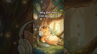 Why does time slow down here - Cute Cat Jazz Ambience Relax & Focus | Milo Music Journal #shorts
