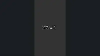 .999... = 1; Simple Algebraic Proof #shorts