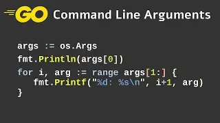 Command line arguments - Go programming language tutorial (16)