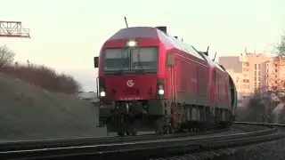 Тепловоз ЕР20-041 влиз ст. Шяуляй / ER20-041 near &Scaron;iauliai station