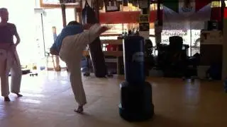 Ushiro/Soto mawashi geri  Sensei Tom students