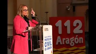 El acto de entrega de placas de Protecci&oacute;n Civil y 25 Aniversario del 112 Emergencias Arag&oacute;n