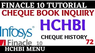 Finacle 10 Tutorial || HCHBI || How to inquire cheque book || Learn and gain