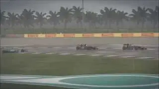 F1 2013 Malaysia very intense rain race in a Toro Rosso.