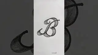 3D Letter B Drawing ✨ Optical Illusion Art | Viral Shorts #3DArt #Drawing