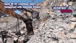 Xcentric Ripper - Comparison with Hydraulic Breaker - Spain