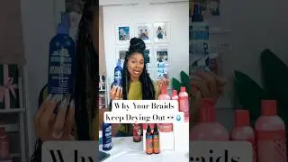 Curly hair loses moisture constantly & synthetic braiding hair makes it worse. #braidgang #curlcare