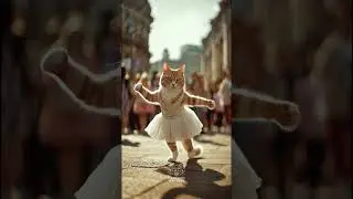 Dancing Cat Stuns the Crowd in a Perfect Street Ballet