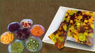 Fruit Jelly Cake|കണ്ണാടി പോലൊരു ഗ്ലാസ്&zwnj; കേക്ക്|Glass Cake|Transparent Fruits Pudding|Fruit Pudding
