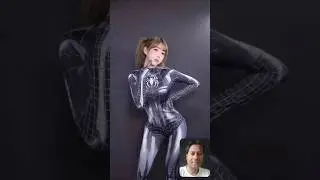 💥spider girl cosplay black costume transformation #shorts #spiderman #trending