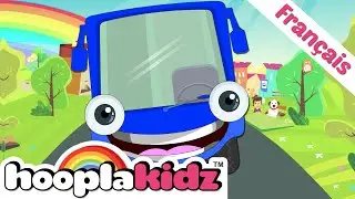 Les roues de l'autobus 🚌 Chanson bébé en français | HooplaKidz Franҫais
