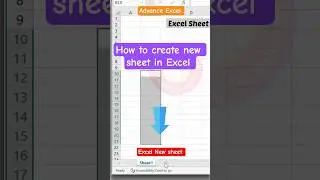 excel me new sheet kaise banaye || how to create new sheet in excel #excel #new #excelsheet #tips
