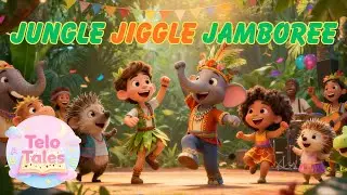 Jungle Jiggle Jamboree 🐒🎶 | Fun Jungle Animal Song for Kids | Dance & Sing Along