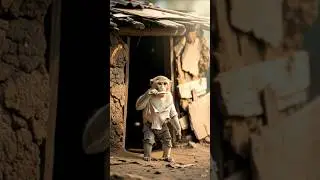 monkey brushing his teeth#monkey #story #shorts #shortfeed #cartoon #ytshorts #dance #facts