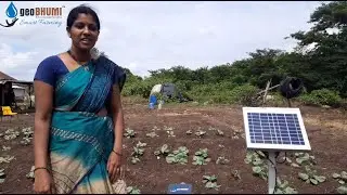A lady farmer from Pune using geoBHUMI and successfully saved 60% water .