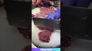Satisfying Beef Slicing with a HUGE Cleaver! #satisfying #asmr #meat #oddlysatisfying