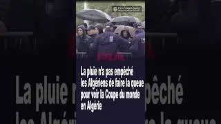 La pluie n&rsquo;a pas emp&ecirc;ch&eacute; les Alg&eacute;riens de faire la queue pour voir la Coupe du monde en Alg&eacute;rie